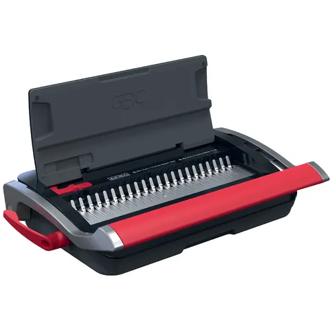 GBC Plastikbindegerät CombBind CB15, schwarz/rot/silber – Bild 2