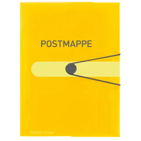 Herlitz Gummizugmappe A4 PP Postmappe transparent gelb – Bild 3