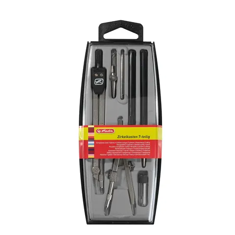 herlitz Zirkel-Set schwarz, silber – Bild 2
