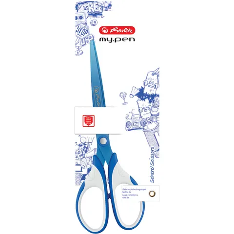 Herlitz Schere my.pen blau/weiß – Bild 2