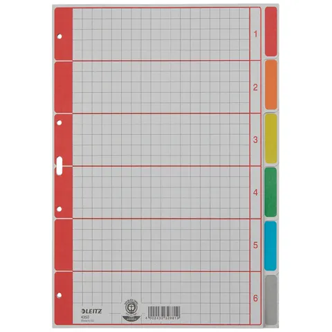 LEITZ Ordnerregister Vollformat 1-6 DIN A4 – Bild 2