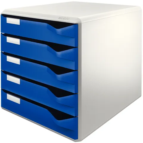 LEITZ Schubladenbox Post-Set, 5 Schübe, lichtgrau/blau – Bild 2