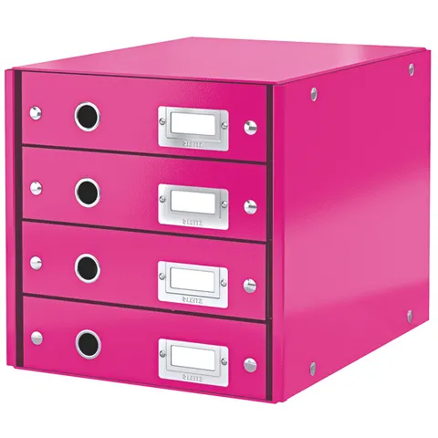 LEITZ Schubladenbox Click & Store WOW, 4 Schübe, pink – Bild 2
