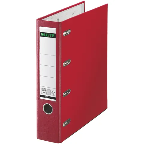 LEITZ Doppelordner 2x A5 quer Karton rot – Bild 2