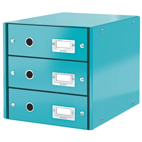 LEITZ Schubladenbox Click & Store WOW, 3 Schübe, eisblau – Bild 2
