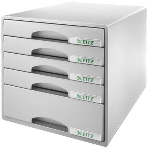 LEITZ Schubladenbox Plus, 5 Schübe, grau – Bild 2