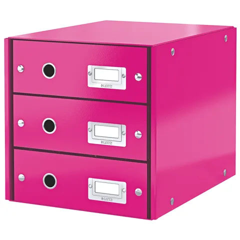 LEITZ Schubladenbox Click & Store WOW, 3 Schübe, pink – Bild 2