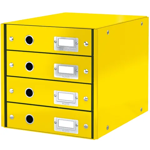 LEITZ Schubladenbox Click & Store WOW, 4 Schübe, gelb – Bild 2