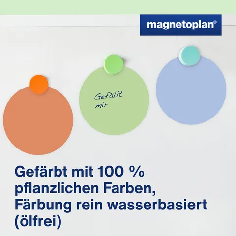 magnetoplan Moderationskarten rund, Durchmesser: 100 mm – Bild 2