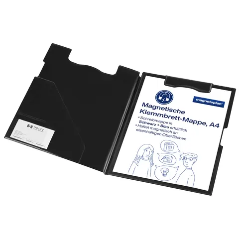 magnetoplan Klemmbrettmappe DIN A4 schwarz – Bild 2