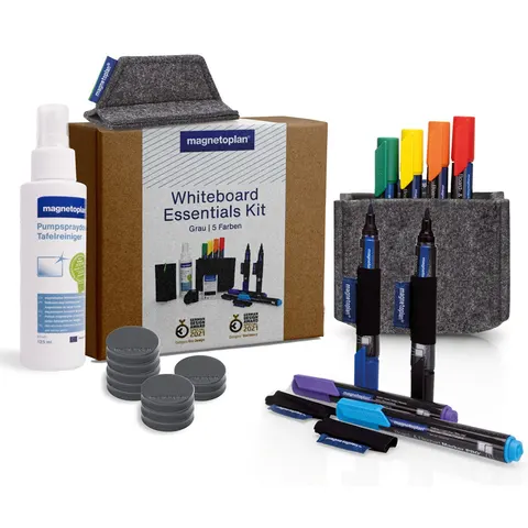 magnetoplan Whiteboard Essentials Kit, grau – Bild 3