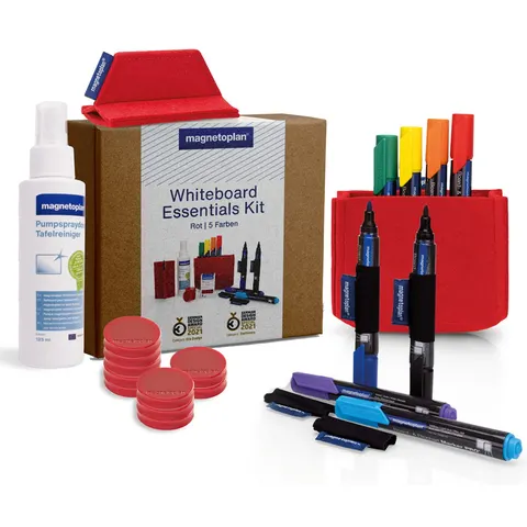 magnetoplan Whiteboard Essentials Kit, rot – Bild 2