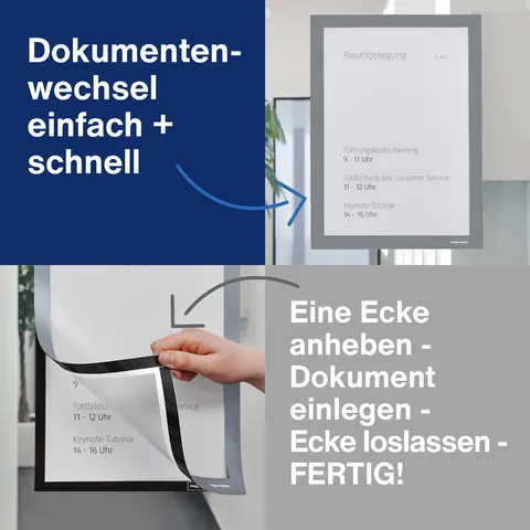 magnetoplan Magnetrahmen selbstklebend A4 schwarz – Bild 2