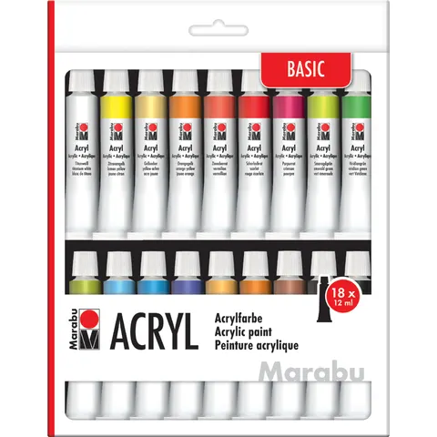 Marabu Acrylfarben-Set Basic, farbsortiert – 1210000000202 – Bild 2