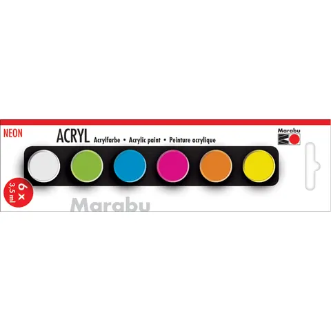 Marabu Acrylfarben-Set Neon, farbsortiert – Bild 2