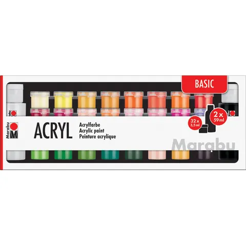 Marabu Acrylfarben-Set Basic, farbsortiert – 1210000000208 – Bild 2