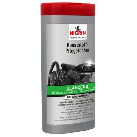 NIGRIN Kunststoff-Pflegetücher glänzend, Spenderbox – Bild 2
