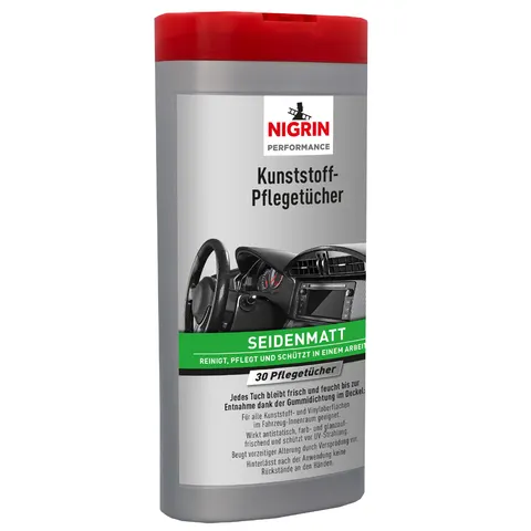 NIGRIN Kunststoff-Pflegetücher seidenmatt, Spenderbox – Bild 2