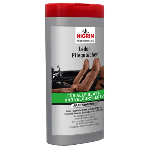 NIGRIN Leder-Pflegetücher, Spenderbox – Bild 2