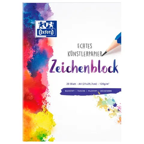 OXFORD Zeichenblock DIN A4 20 Blatt – Bild 2