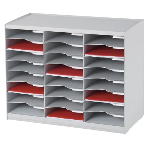 PAPERFLOW Sortierstation, 24 Fächer, grau – Bild 2