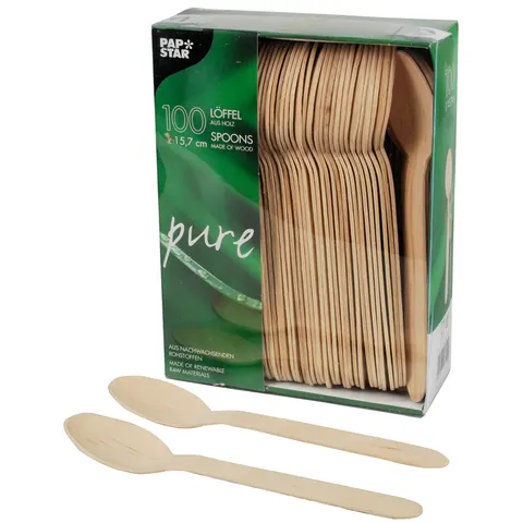 PAPSTAR Einweg-Löffel pure braun – Bild 2
