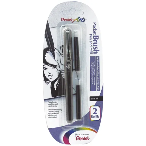 Pentel Brush-Pen Schwarz 0.35 mm – Bild 2