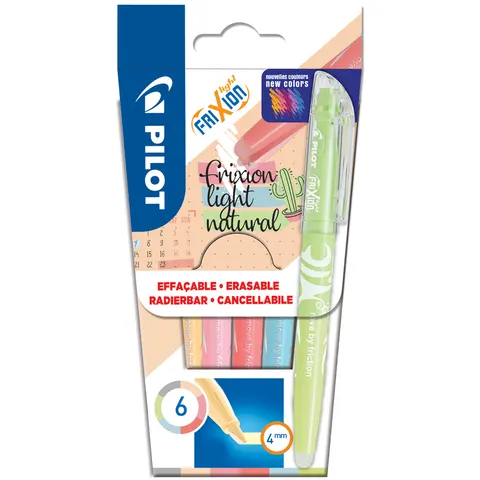 PILOT Textmarker FRIXION light Natural, 6er Etui – Bild 2