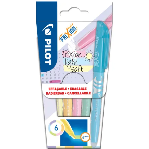 PILOT Textmarker FRIXION light soft, 6er Etui – Bild 2