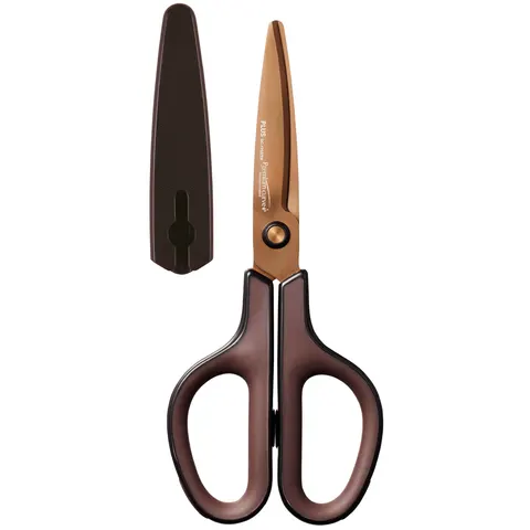 PLUS JAPAN Schere 17.5 cm schwarz/braun – Bild 2
