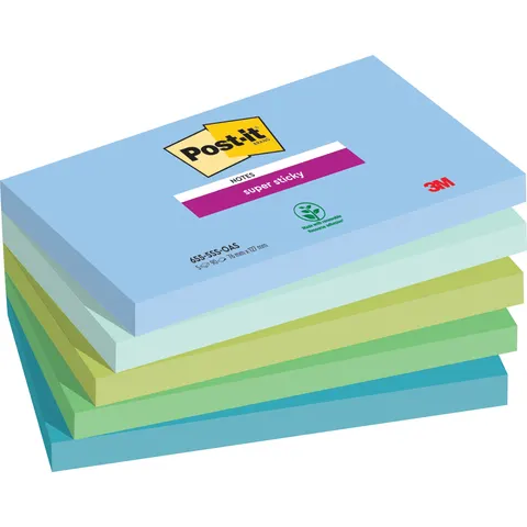 Post-it Haftnotizen super sticky notes, 127 x 76 mm, Oasis – Bild 2