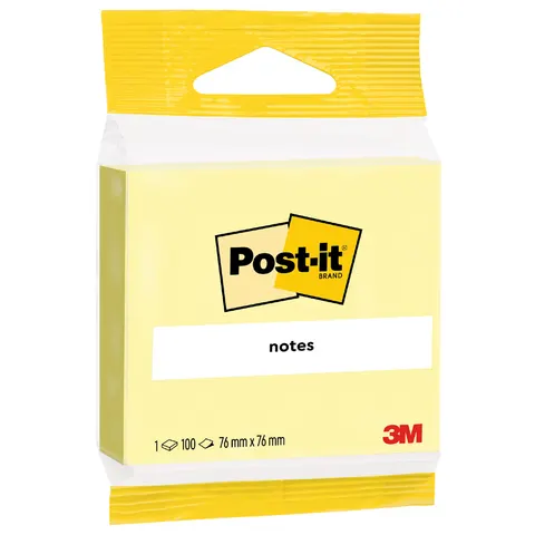 Post-it Haftnotizen notes, 76 x 76 mm, gelb, Blister – Bild 2