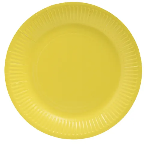 PROnappe Pappteller, gelb 23 cm – Bild 2