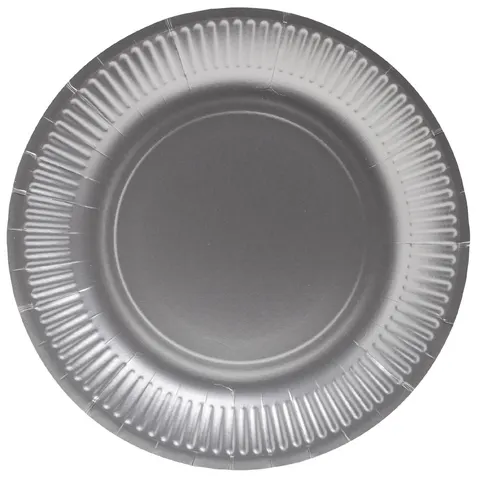 PROnappe Pappteller, silber 23 cm – Bild 2