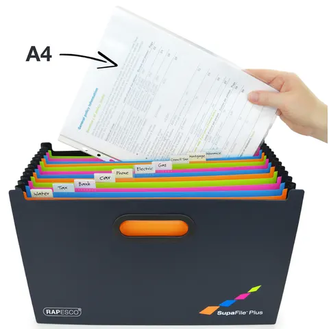 RAPESCO Fächermappe SupaFile Plus, DIN A4+, 13 Fächer – Bild 2