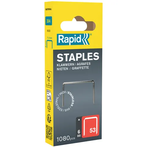 Rapid Feindrahtklammern Typ 53, 6 mm, Kleinpackung – Bild 2