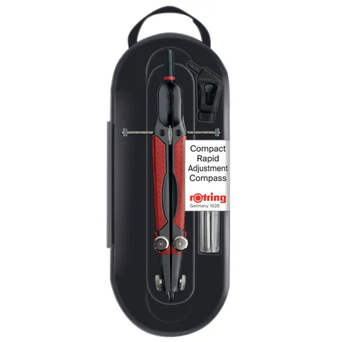 rOtring Zirkel Compact schwarz/rot – Bild 2