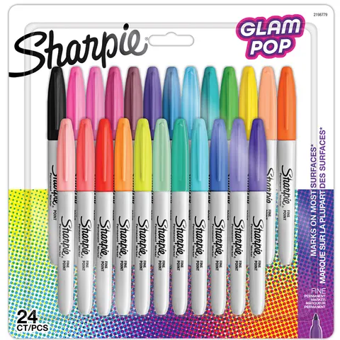 Sharpie Permanent-Marker FINE , Glam Pop, , 24er Blister – Bild 2