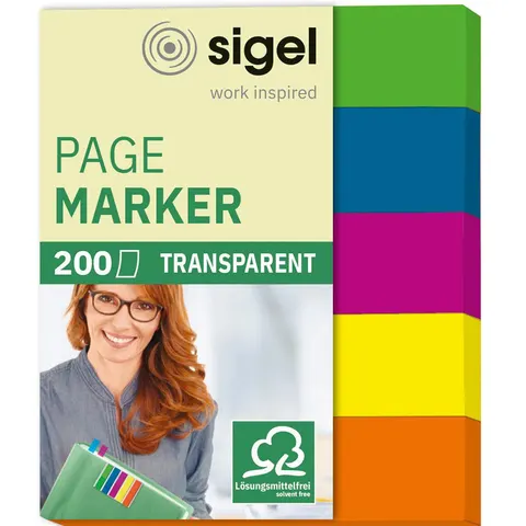 sigel Haftmarker mini, 50 x 12 mm, 200 Blatt – Bild 2