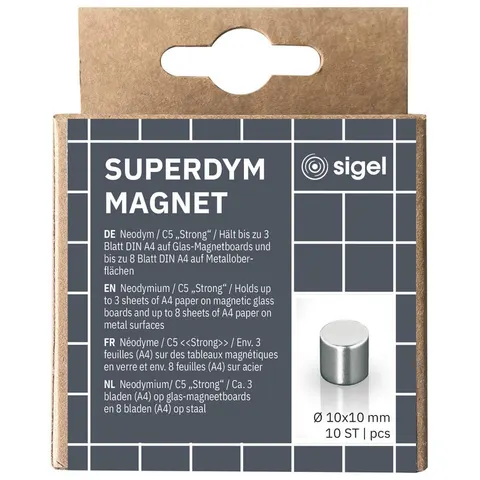 SIGEL Magnete Ø 1,0 x 1,0 silber – Bild 2