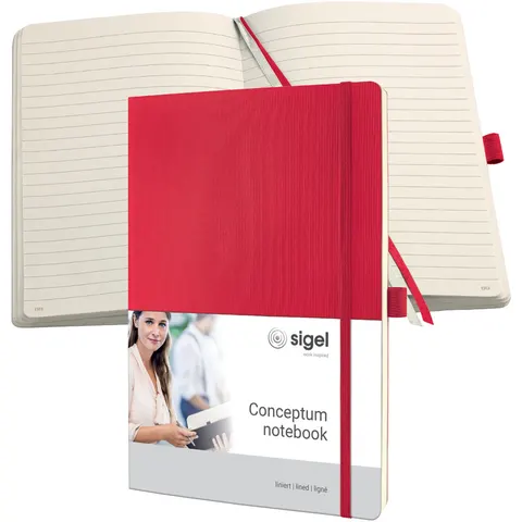 sigel Notizbuch Conceptum, DIN A4, liniert, rot – Bild 2