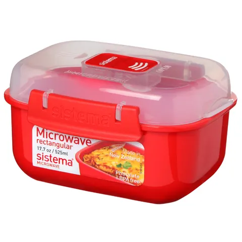 Sistema Mikrowellendose RECTANGULAR, 525 ml, rot – Bild 2