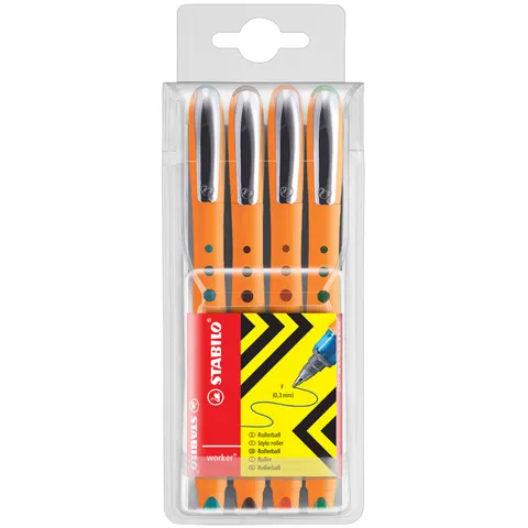 STABILO Tintenroller worker fine, 4er Etui – Bild 2