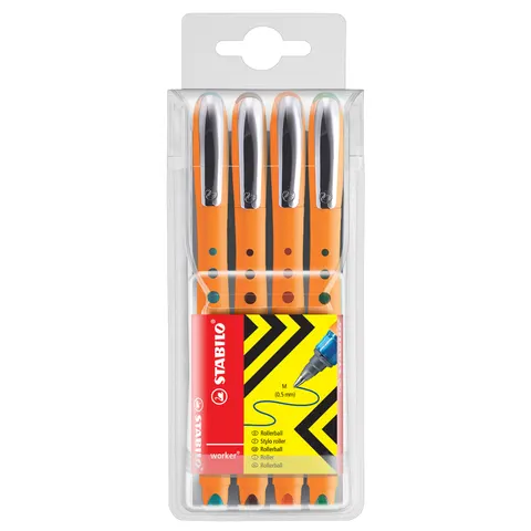 STABILO Tintenroller worker medium, 4er Etui – Bild 2