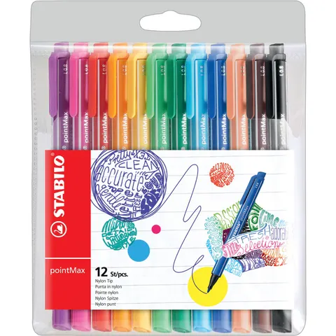 STABILO Fasermaler pointMax, 12er Kunststoffetui – Bild 2