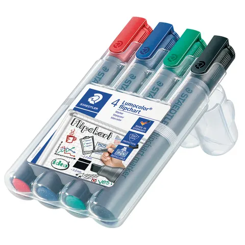 STAEDTLER Flipchartmarker Lumocolor 4St Box – 356050 – Bild 2