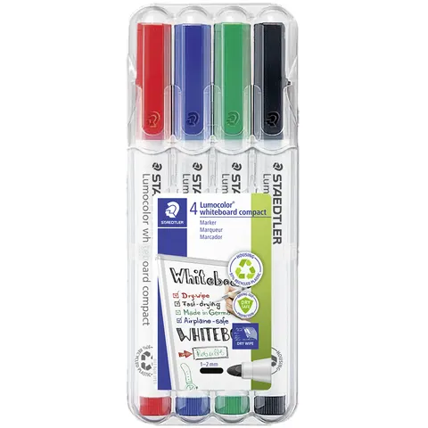 STAEDTLER Lumocolor Whiteboard Marker, 4er Set – Bild 2