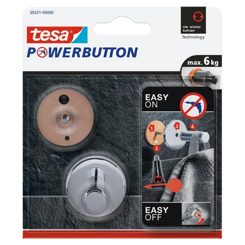 tesa Powerbutton Haken Universal M 6kg – Bild 2