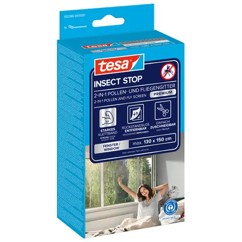 tesa Pollenschutzgitter 1,3x1,5m anthrazit – Bild 2