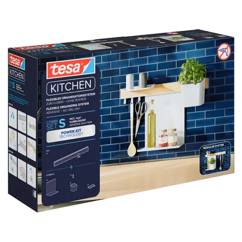 tesa KITCHEN Combi-Set S, 6-teilig, weiß – Bild 2